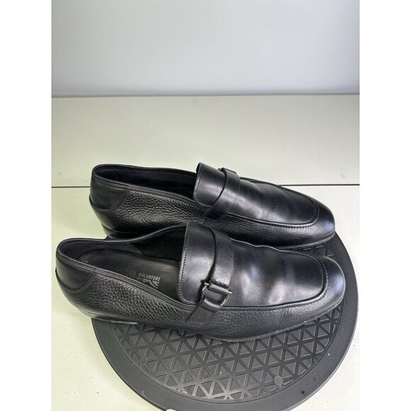 Salvatore Ferragamo Mens Horse Bit Loafers Size 7.5 EE Black Leather main image 11